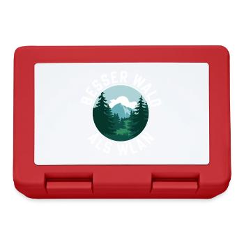 Mieux vaut la forêt que le Wi-Fi Nature Camping Randonnée Blague - Boîte à goûter - rouge - Devant