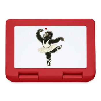 Conception de danse amusante avec ballerine gorille - Boîte à goûter - rouge - Devant