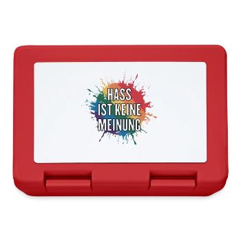 Hate is not an opinion Statement against the right - Lunchbox - red - Front