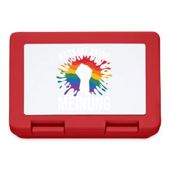 Hate is not an opinion Statement against the right - Lunchbox - red - Front