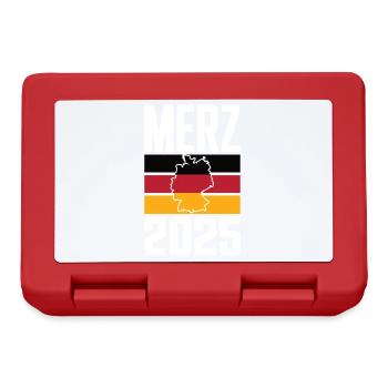 Merz Kanzler 2025 Bundeskanzler Bundestagswahl - Brotdose - Rot - Vorne