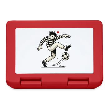 French mime playing football with heart - Lunchbox - red - Front