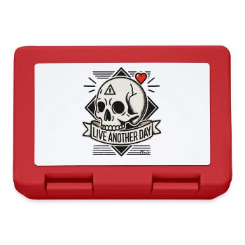 Skull with Heart: Live Another Day - Lunchbox - red - Front