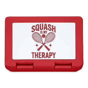 Le squash est ma thérapie Joueur de squash drôle - Boîte à goûter - rouge - Devant