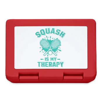 Le squash est ma thérapie Joueur de squash drôle - Boîte à goûter - rouge - Devant
