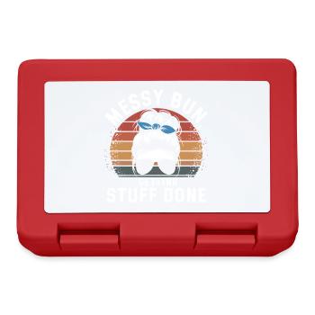 Chignon en désordre Faire faire des choses Nettoyage Humour - Boîte à goûter - rouge - Devant