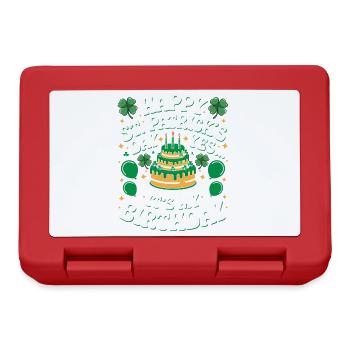 St. Patrick’s Day Birthday Cake Shamrock Men Women - Brotdose - Rot - Vorne