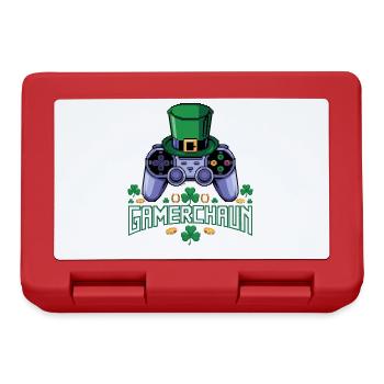 Gamerchaun Shamrock St Patrick's Day Leprechaun - Brotdose - Rot - Vorne