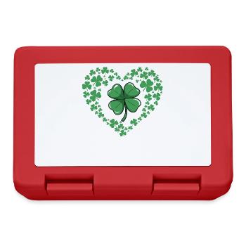 Shamrock Heart St. Patrick’s Day Irish Love Men - Brotdose - Rot - Vorne