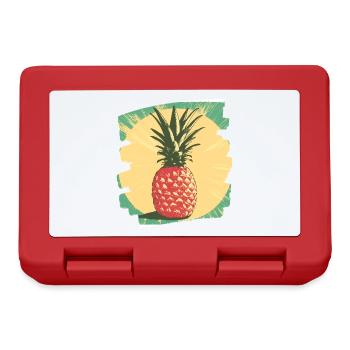 Ananas - Brotdose - Rot - Vorne
