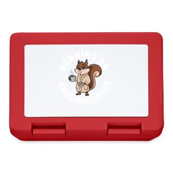 Running on Nuts and coffe funny Squirrel Coffee - Lunchbox - red - Front