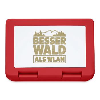 Besser Wald als WLan Natur Camping Wandern Witz - Lunchbox - red - Front