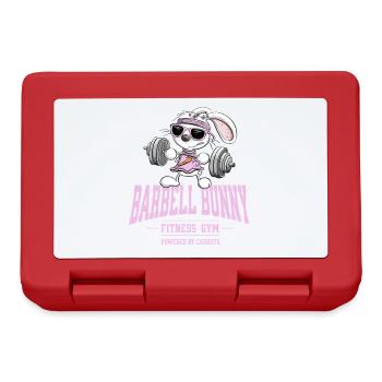 Bunny Fitness haltérophilie Dicton d’haltérophilie - Boîte à goûter - rouge - Devant