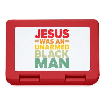 Jesus war ein unbewaffneter Schwarzer Mann Schwarzer Jesus - Brotdose - Rot - Vorne