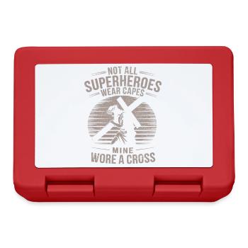 Not all superheroes wear capes Mine wore a cross - Lunchbox - red - Front