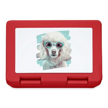 Caniche - Boîte à goûter - rouge - Devant