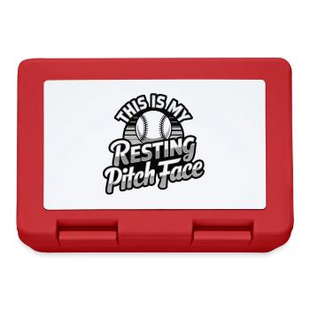 This is my resting Pitch Face Funny Baseball Pun - Lunchbox - red - Front
