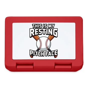 This is my resting Pitch Face Funny Baseball Pun - Lunchbox - red - Front
