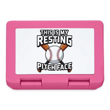 Das ist mein ruhendes Pitch Face Funny Baseball Wortspiel - Brotdose - Pink - Vorne