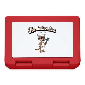 Herdmännchen Erdmännchen Wortwitz Koch - Lunchbox - red - Front