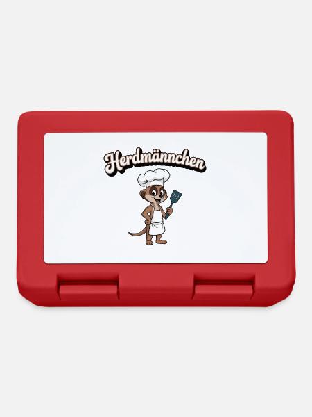 Herdmännchen Erdmännchen Wortwitz Koch - Brotdose - Rot