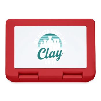 My other shirt has clay on it Funny Pottery Joke - Lunchbox - red - Front