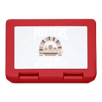 Potters like it wet hot and dirty Funny Pottery - Lunchbox - red - Front