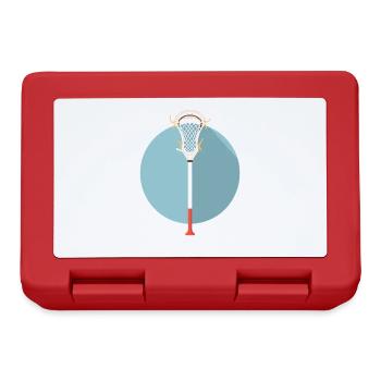 Lacrosse Stick Graphic - Lunchbox - red - Front