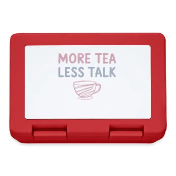 More Tea Less Talk Introvert Tea Lovers enthusiast - Lunchbox - red - Front