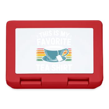 Das ist mein Lieblings-Tee-Shirt Tea Lover Lustiges Wortspiel - Brotdose - Rot - Vorne
