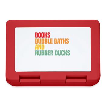 Books Bubble Baths and Rubber Ducks - Lunchbox - red - Front