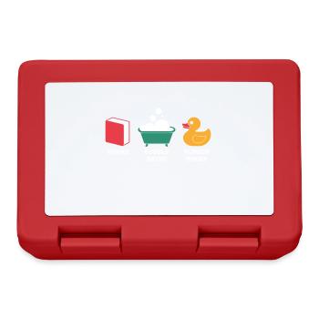 Books Bubble Baths and Rubber Ducks - Lunchbox - red - Front