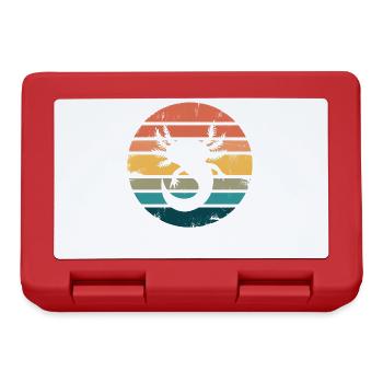 Axolotl Retro Sunset Axolotl Cadeaux Enfants Garçons Filles - Boîte à goûter - rouge - Devant