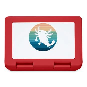 Axolotl Retro Sunset Axolotl Cadeaux Enfants Garçons Filles - Boîte à goûter - rouge - Devant