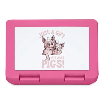Just A Girl Who Loves Pigs Pig Pig - Lunchbox - pink - Front