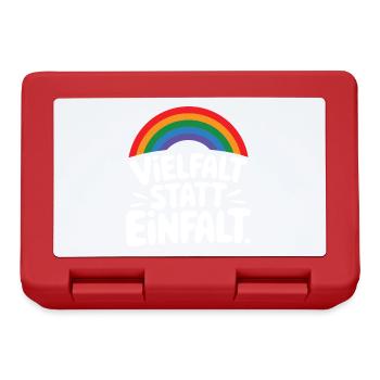 Diversity instead of simplicity: Statement against the right - Lunchbox - red - Front