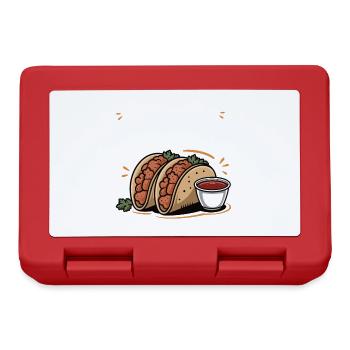 Du hattest mich bei Birria Tacos geholfen Lustiges mexikanisches Essen - Brotdose - Rot - Vorne