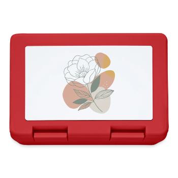 Blumen - Frühling - Sommer - Spruch - Brotdose - Rot - Vorne