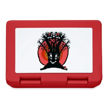 Sunset Horizon Nature Apple Tree Autumn - Lunchbox - red - Front