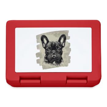 Frenchie Französische Bulldogge - Brotdose - Rot - Vorne