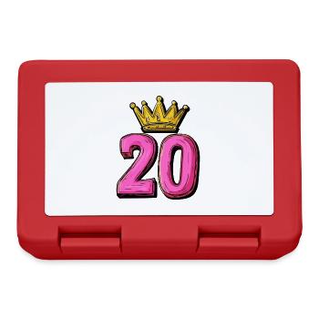 Couronne à 20 chiffres - Boîte à goûter - rouge - Devant