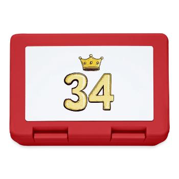 34 Number Krone - Lunchbox - red - Front