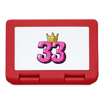 33 Number Krone - Lunchbox - red - Front