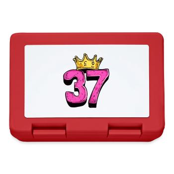 37 Nombre Couronne - Boîte à goûter - rouge - Devant