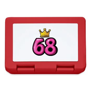 68 Nombre Couronne - Boîte à goûter - rouge - Devant