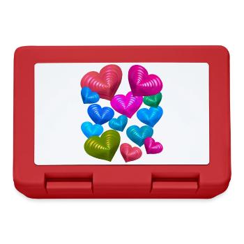 Colorful Hearts Heart Valentine's Day - Lunchbox - red - Front