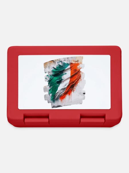 Italienische Flagge Italien - Brotdose - Rot