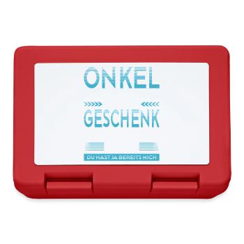 Onkel Bester Onkel Der Welt Geschenke Weihnachten - Brotdose - Rot - Vorne