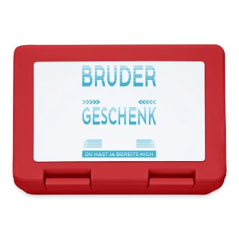 Bruder Bester Bruder Der Welt Geschenke - Brotdose - Rot - Vorne