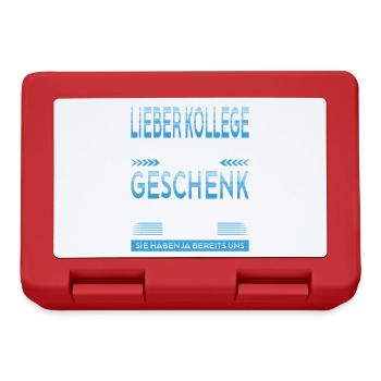 Kollege Abschied Geschenke Abschiedsgeschenk - Brotdose - Rot - Vorne